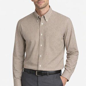 Eddie Bauer Men's XL 17/37 Dress Shirt Long Sleeve Wrinkle Resistant Cotton GUC